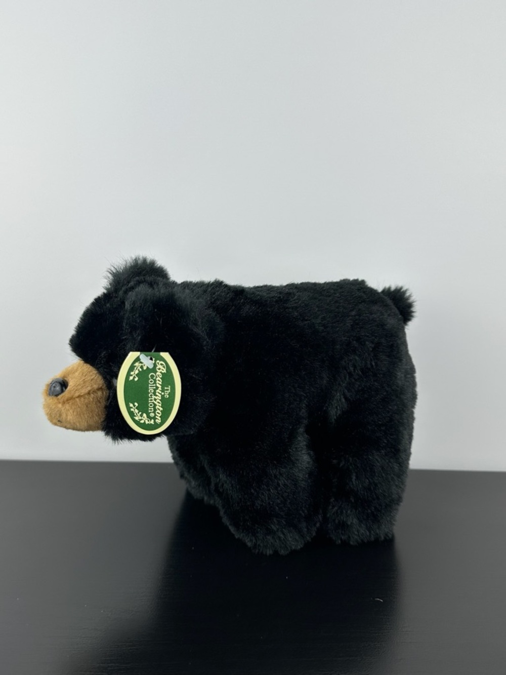 The Bearington Collection Bandit Jr Black Bear Teddy 8” Plush Stuffed Animal NWT